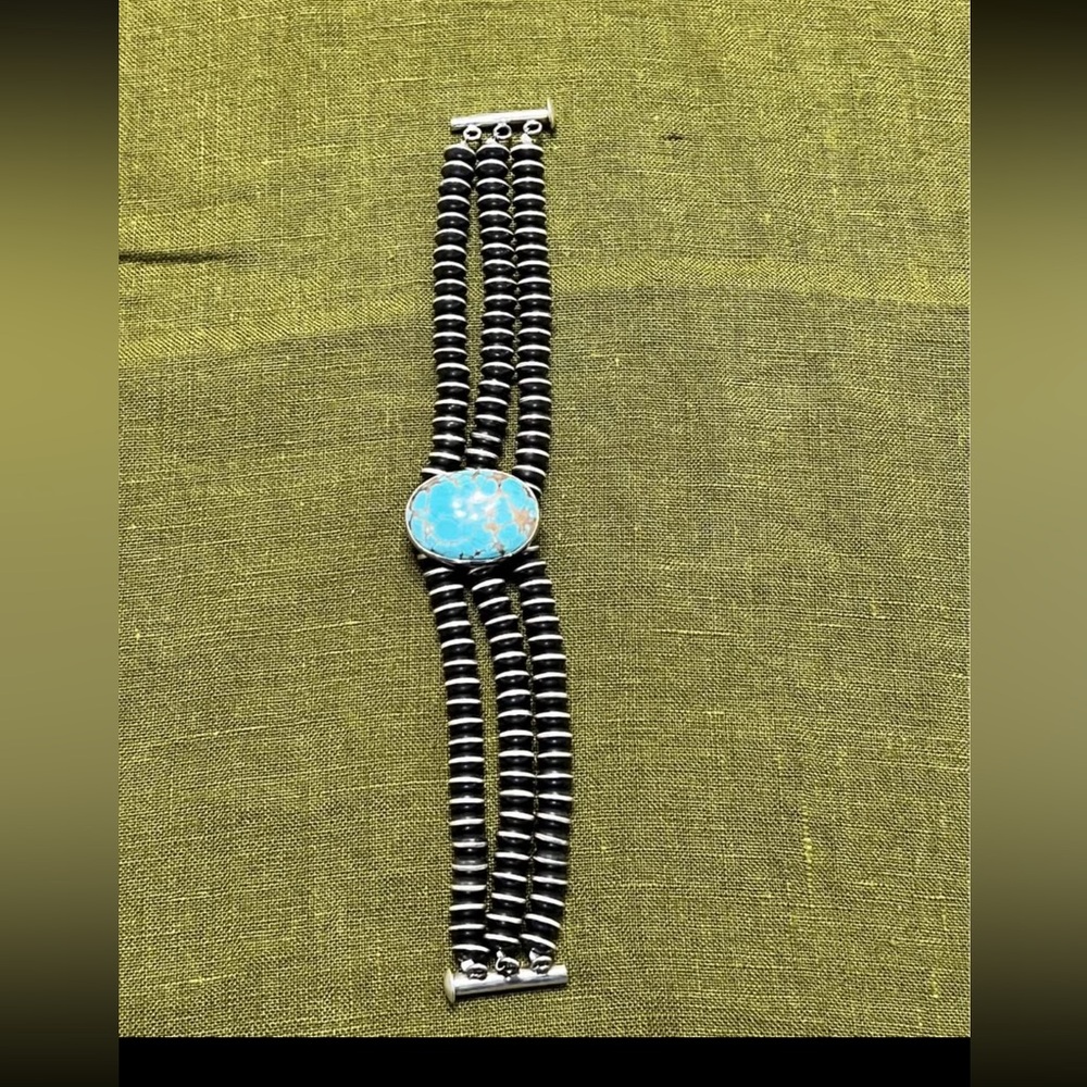 Desert pearl and turquoise bracelet